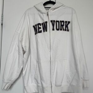 Oversized Zip-Up Hoodie - Garage